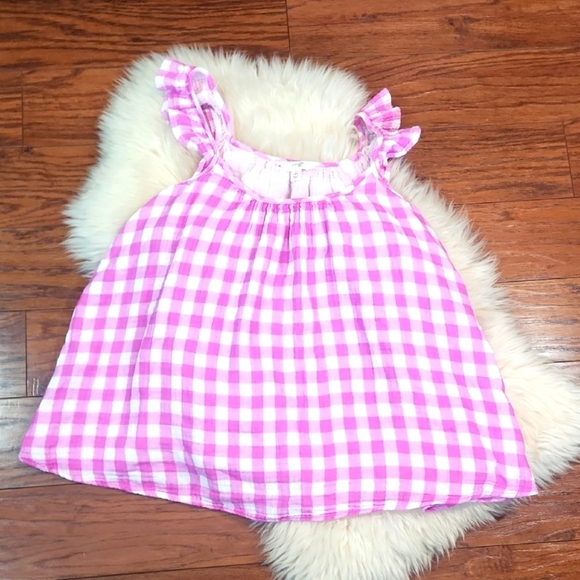 Terra & Sky Tops - Terra & Sky Violet Gingham Tank Top